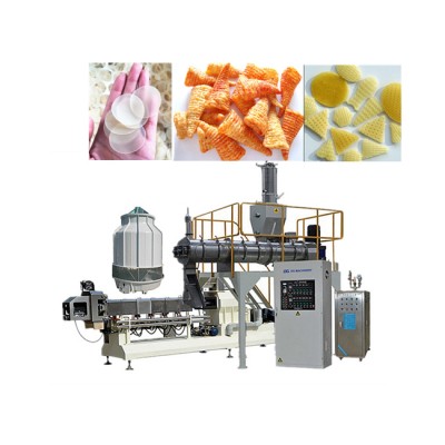 Automatic Fry Wheat Chips Extruder Machine/Corn Cone Bugles Snack Food Production line Jinan DG machinery