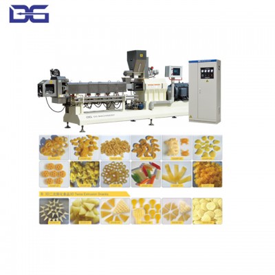 Jinan DG Snacks Papad Machine extruder oval chips onion rings pellets snack production line