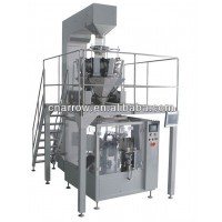 Vertical stand up bag packing machinery block bottom premade sachet packing machines/automatic nuts stand up packaging machine